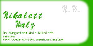 nikolett walz business card